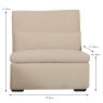 Valais Modular 1.5 Seater Armless Unit Fabric Dimensions