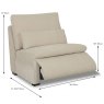 Valais Modular Electric Reclining 1.5 Seater Armless Unit Fabric Dimensions