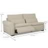 Valais Modular Electric Reclining 2.5 Seater With 1 Recliner Arm LHF Fabric Dimensions