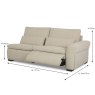 Valais Modular Electric Reclining 2.5 Seater With 1 Recliner Arm RHF Fabric Dimensions