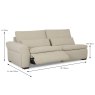 Valais Modular Electric Reclining 3 Seater With 1 Recliner Arm LHF Fabric Dimensions
