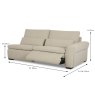 Valais Modular Electric Reclining 3 Seater With 1 Recliner Arm RHF Fabric Dimensions