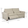 Valais Electric Reclining 2 Seater Sofa Fabric Dimensions