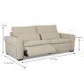 Valais Electric Reclining 2.5 Seater Sofa Fabric Dimensions