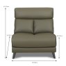 Caracu Modular 1.5 Seater No Armless Leather Category 30 NP Dimensions
