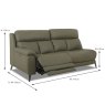 Caracu Modular 3 Seater Recliner Sofa Arm LHF With USB Port Leather Category 30 NP Dimensions