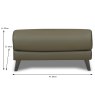 Caracu Storage Rectangular Footstool Leather Category 30 NP Dimensions