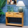 Rachel 2 Drawer Console Table Ginger Teak Lifestyle