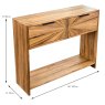 Rachel 2 Drawer Console Table Ginger Teak Dimensions