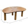 Rachel Coffee Table Ginger Teak Dimensions
