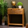 Bay Small 2 Drawer Console Table Teak Lifestyle