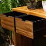 Bay Small 2 Drawer Console Table Teak Lifestyle Open Drawer