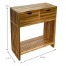 Bay Small 2 Drawer Console Table Teak Dimensions