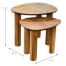 Rachel Nest Of Tables Ginger Teak (Set of 2) Dimensions