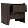 Rio 2 Drawer Bedside Locker Ebony Open Drawer