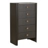 Rio 5 Drawer Tallboy Ebony