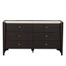 Rio 3 + 3 Drawer Chest Of Drawers Ebony Front