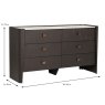 Rio 3 + 3 Drawer Chest Of Drawers Ebony Dimensions