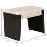 Rio Bedroom Stool Ebony Dimensions