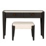 Rio 2 Drawer Dressing Table Ebony with Stool