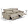Odette 3.5 Seater Electric Reclining Sofa With 2 Recliners Leather Category B Dimensions