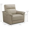 Odette Armchair Leather Category B Dimensions