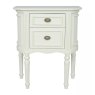 Lyon 2 Drawer Side/Lamp Table Lime White Front