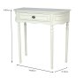 Lyon 1 Drawer Side/Lamp Table Lime White Dimensions