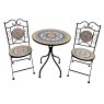 Valencia 2 Person Iron & Mosaic Outdoor Bistro Set