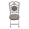 Valencia 2 Person Iron & Mosaic Outdoor Bistro Set Chair Detail