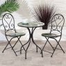 Leaf 2 Person Iron & Mosaic Outdoor Bistro Set Lifestyle
