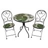 Leaf 2 Person Iron & Mosaic Outdoor Bistro Set