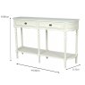 Lyon 2 Drawer 1 Shelf Console Table Lime White Dimensions