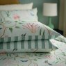 Sanderson Clementine Reversible Double Duvet Cover Set Raspberry/Seabreeze Pillow CLOSE up