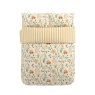 Sanderson Clementine Reversible Super King Duvet Cover Set Ochre/Conch Cutout