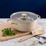 Stellar Cast Light 24cm Cassserole Clay Lifestyle Lid On