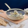 Stellar Cast Light 28cm Saute Pan Clay Lifestyle Lid On
