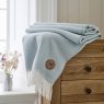 Arcadia Jacquard Throw 130cm x 170cm Blue Fog Lifestyle Folded