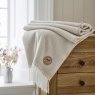 The Lyndon Company Arcadia Jacquard Throw 130cm x170cm Doeskin Lifestyle Folded