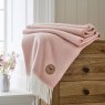 The Lyndon Company Arcadia Jacquard Throw 130cm x170cm Doeskin Lifestyle Folded