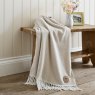 The Lyndon Company Arcadia Jacquard Throw 130cm x170cm Doeskin Lifestyle on Bench