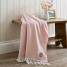 The Lyndon Company Arcadia Jacquard Throw 130cm x170cm Doeskin Lifestyle on Bench