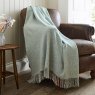 The Lyndon Company Arthington Jacquard 130cm x 180cm Throw Green Lifestyle On Chair