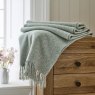 The Lyndon Company Arthington Jacquard 130cm x 180cm Throw Green Lifestyle Folded