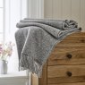 The Lyndon Company Arthington Jacquard Throw 130cm x180cm Grey Lifestyle Folded