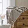 The Lyndon Company Arthington Jacquard Throw 130cm x 180cm Natural Lifestyle Folded
