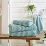 DEYONGS Sereno Soft Textured Bath Sheet Blue Lifestyle