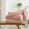 DEYONGS Sereno Soft Textured Hand Towel Pink Lifestyle