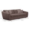Bossano 4.5 Seater Sofa Fabric A Dimensions