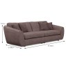 Bossano 4.5 Seater Sofa Fabric A Dimensions